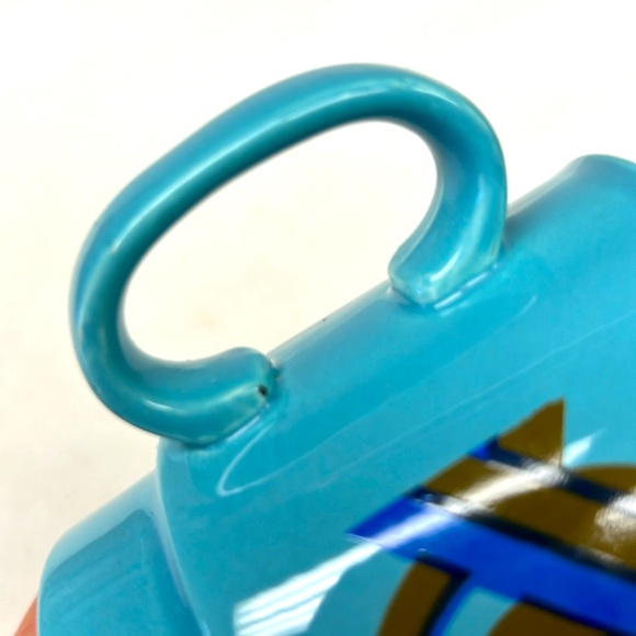 Vintage 1970’s Staffordshire Potteries England ironstone blue retro design mug, - Picture 6 of 7